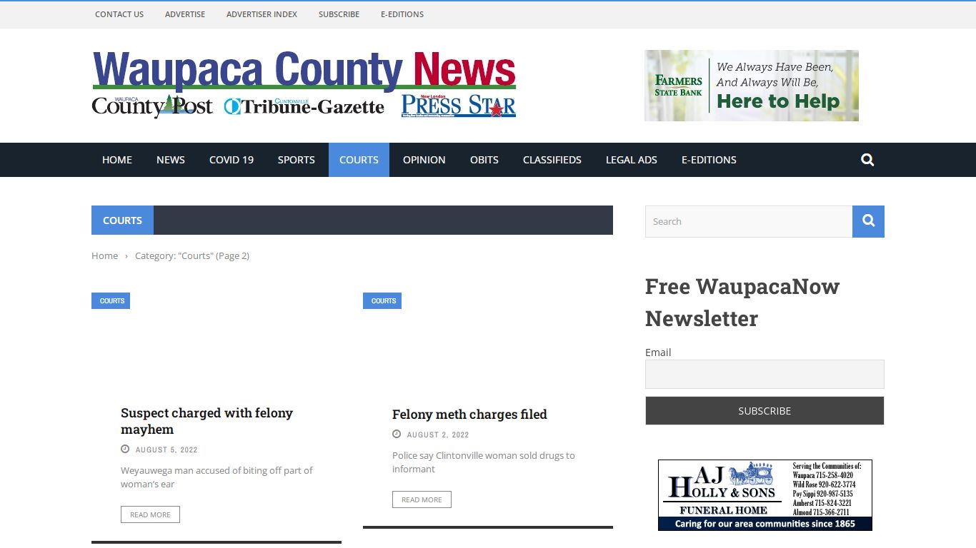Courts | Waupaca County Post